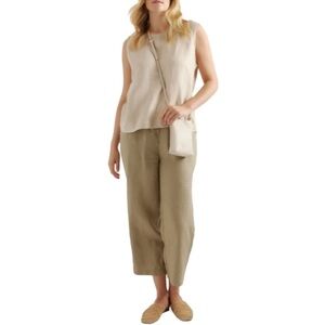 THACKER NY Leather “Pippa” Crossbody Bag with Silver-toned Hardware in Stone